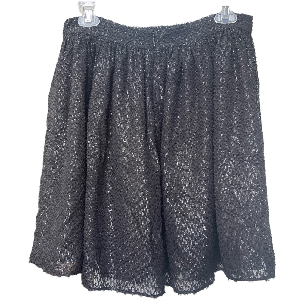 MICHAEL Michael Kors Black Silk Blend Sequin Flare Skirt Women's Size 8 NWT - Picture 3 of 13